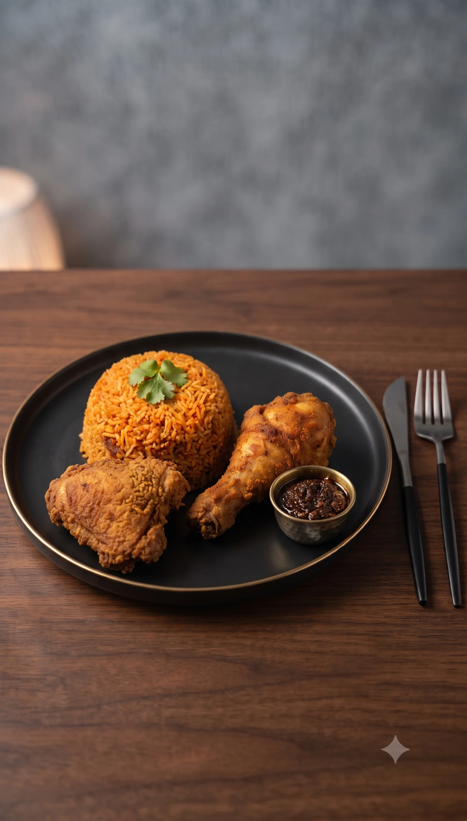 Jollof / Fried Rice with Chicken 2pcs